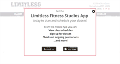 Desktop Screenshot of limitlessfitnessstudios.com